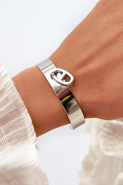 Women's Bracelet with Decoration Stainless Steel Silver