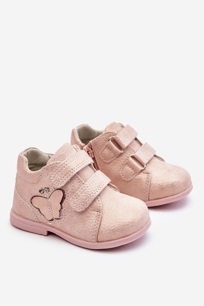 Bottes En Cuir À Lacets Avec Un Papillon Rose Avi
