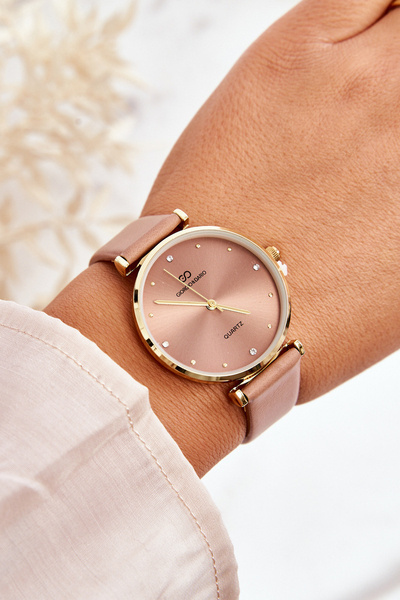 Ceas de damă cu brățară din piele Giorgio & Dario GDM230411 Maro deschis