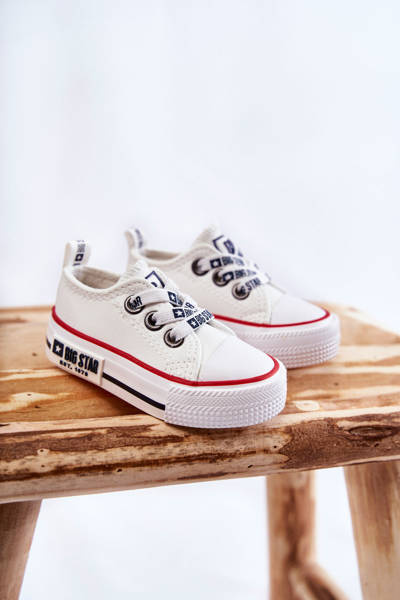 Adidaje din piele pentru copii Big Star KK374040 Alb