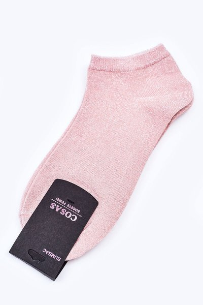 Trägerlose Socken für Frauen mit Silberfaden COSAS Lachs