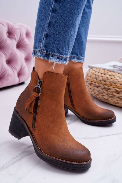 Women's Stiletto Boots Felt Insulated Camel Delia