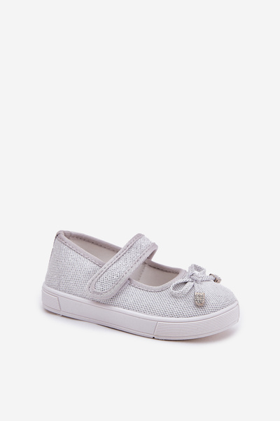 Kinder Ballerinas Mit Schleife Silber Amirinas