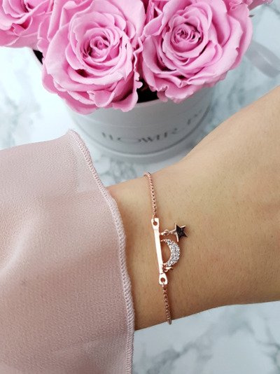 Damen-Kettenarmband Mond Stern Vega