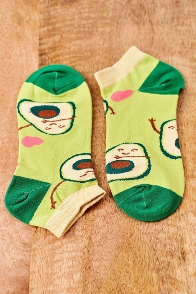 Chaussettes dépareillées avec vert avocat