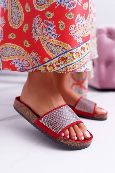 Damen Kork Kristalle Flip Flops Do It!