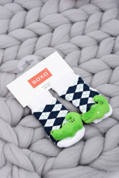 Chaussettes bébé avec hochet Crocodile Soxo