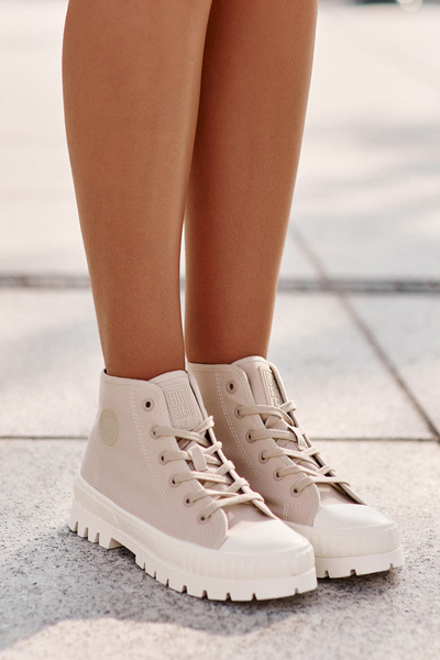 High Fabric Platform tornacipő Big Star LL274160 Bézs