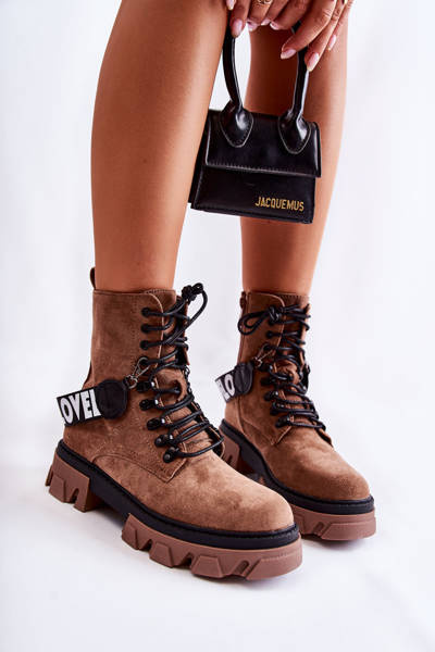Bottes hautes en daim avec marron chauffant Danity
