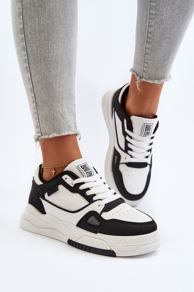Adidasi dama Big Star NN274669 Alb-Negru