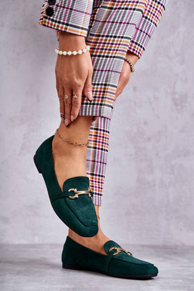 Zomšiniai klasikiniai loafers Green Roddie