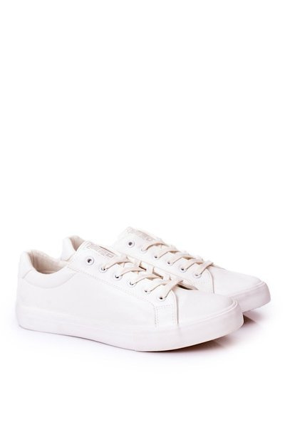 Baskets en cuir pour hommes Big Star II174028 blanc