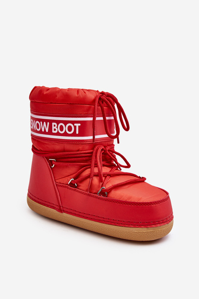 Boots de neige à lacets femme Rouge Soia