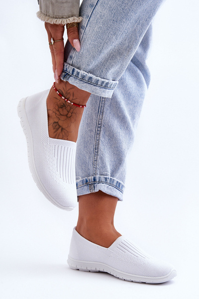 Tennis Slip-On Femme Blanc Lento