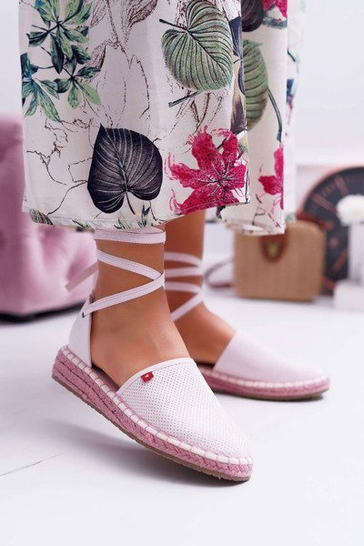 Moteriškos espadrilės Big Star platforma, rožinė DD274A192