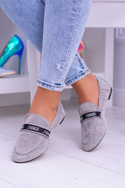 Mokassins Lu Boo Horten gris pour femmes