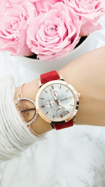 Femei Ernest Darsi Watch Maroon Suede