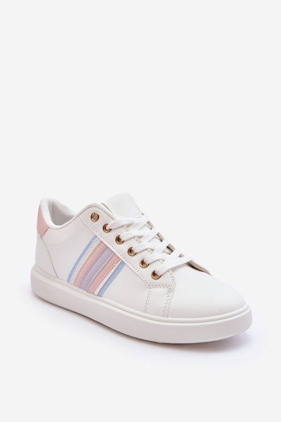 Leather Women's Sports Shoes White-Pink Rilee