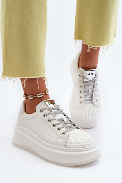 Adidasi femei din piele GOE NN2N4033 Alb