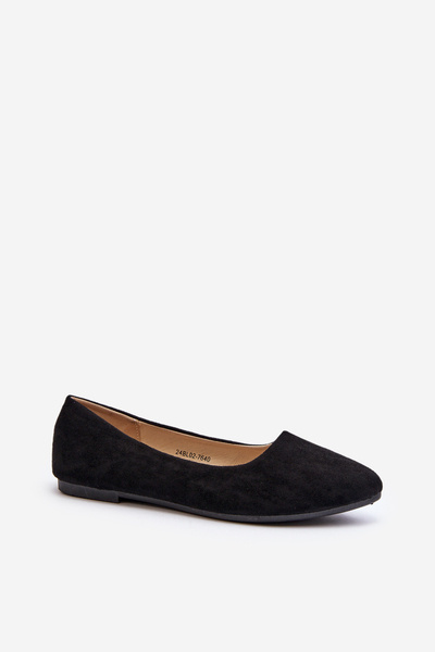 Ballerines en daim noires pour femmes Kommia