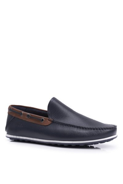 Mocassins GOE Homme Cuir Bleu Marine FF1N3051