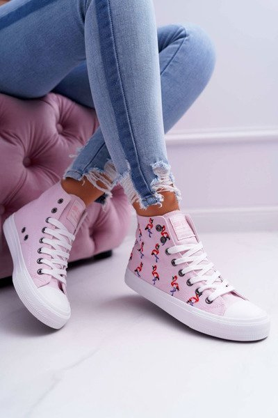 Női magas tornacipő Flamingos Big Star Pink DD274661
