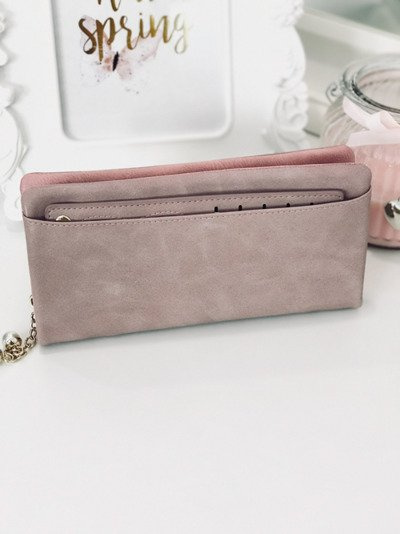 Large Women's Wallet Powder Pink