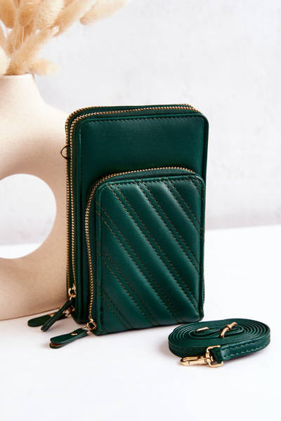 Portefeuille Sac À Main 2en1 Sur Fermeture Éclair Vert Themis