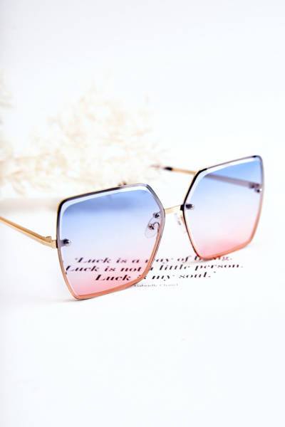 Lunettes de soleil Big Square V180005 Bleu-rose