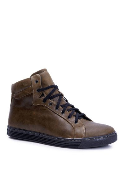 Tenis de piele pentru bărbați Bednarek Olive Edys