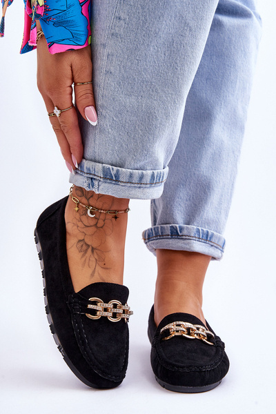 Mocassins En Daim Femme Noir Sorento