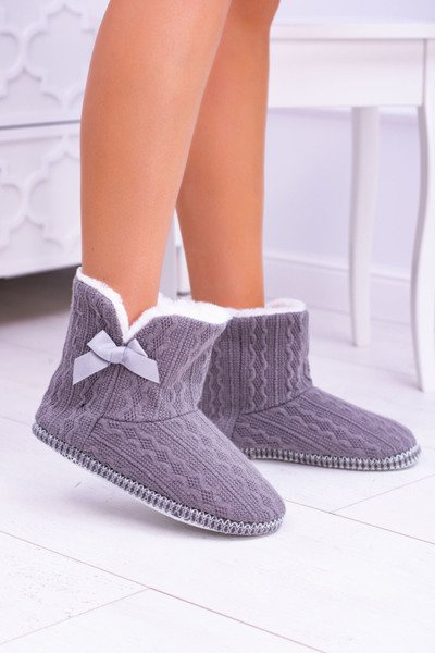 Accueil Chaussons chauffants gris pour femmes Papa Duffy