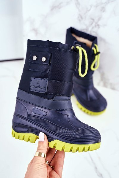 Botte de Neige Enfant Chaud Bleu Marine Hiver Chaud