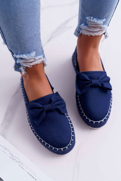 Femei Espadrilles Fabric Big Star Navy Blue DD274782
