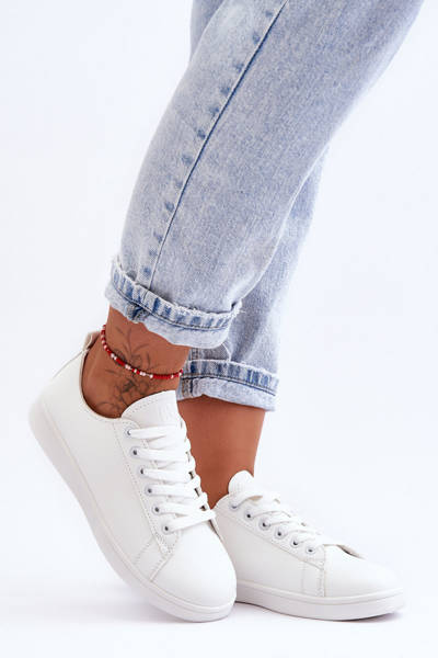 Baskets Classiques En Cuir Pour Femme Blanc Unlimited