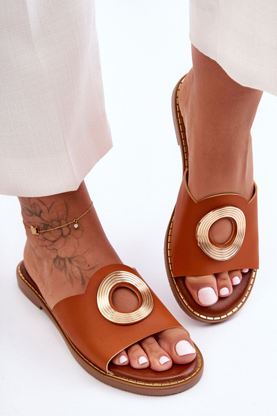 Slip-Ons pentru femei cu înfrumusețare rotundă Camel Donatell