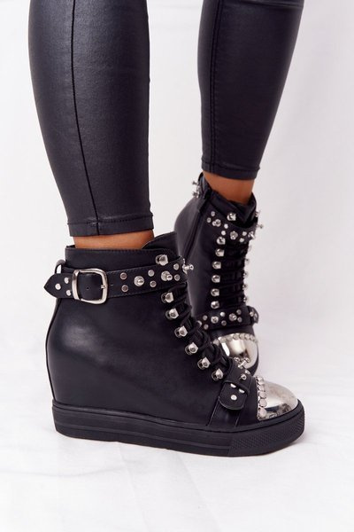 Warm-up Strass Booties Schwarz Lu Boo