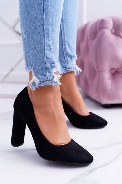 Escarpins Verdi femme en cuir suédé noir et talon aiguille