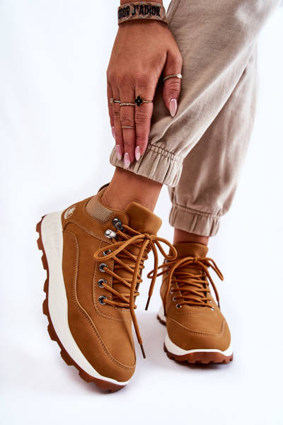 Chaussures de trekking chaudes femme Trappers Camel Otto