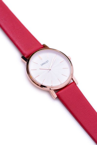 Montre Ernest Vega femme de coloris rouge