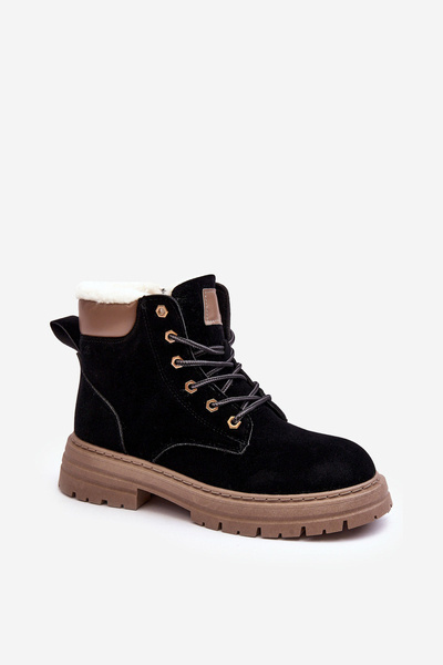 Bottines Matelassées Fourrées Femme Noir Fenan