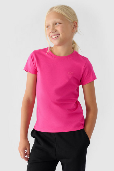 Mädchen T-Shirt Glatt Baumwolle Fuchsia 4F 4FJWMM00TTSHF1658-55S