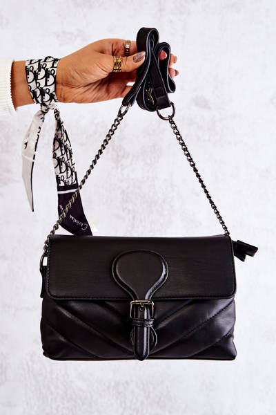 Kleine gesteppte Brieftasche Schwarz Hailee