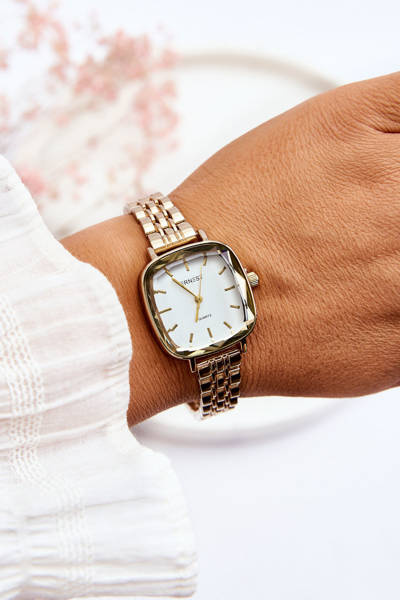 Montre Tendance Avec Cadran Blanc ERNEST Or