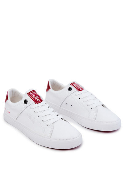 Adidași pentru bărbați din piele Big Star JJ174106 White-Red