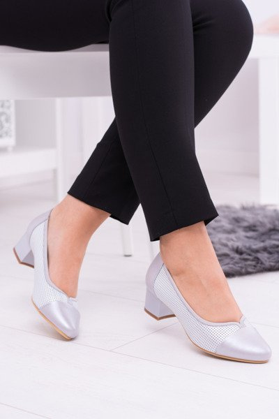 Damen Sergio Leone Grau Perle Hermida Pumps