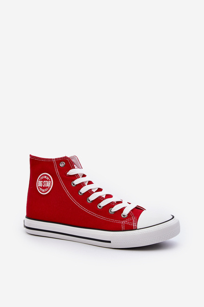 Big Star Hohe Herren rote Sneaker T174104