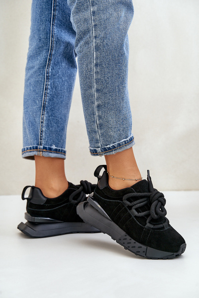 Adidași Din Suede Cu Siret Gros Artiker 54C1464 Negri