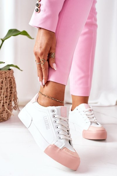 Adidaje din piele pentru femei Big Star II274027 Alb