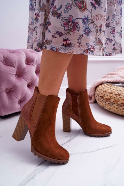 Women's Heeled Boots Camel Mondego